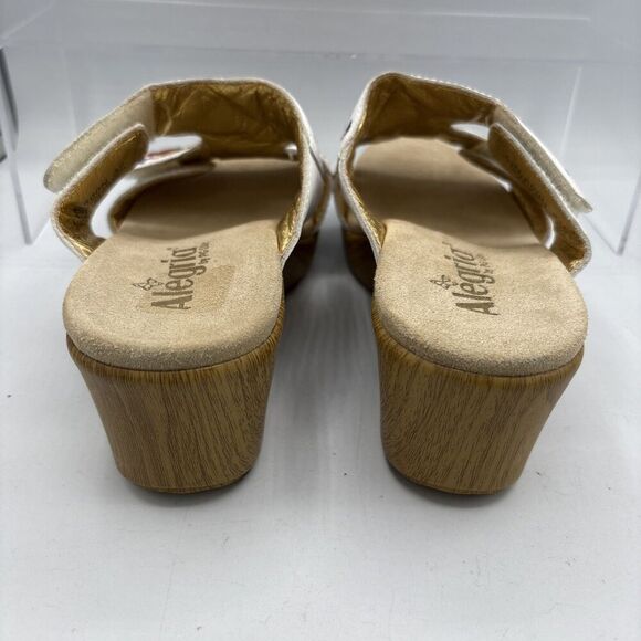 Alegria Lin 600-N White Needles & Pins Embroidered Comfort Sandals EU 37 US 7 - Picture 5 of 12